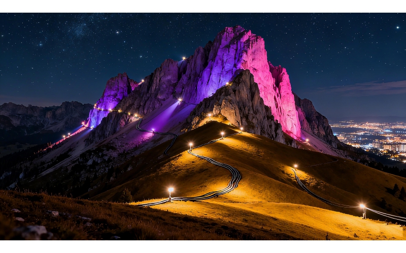 光影塑山魂：山體亮化工程的藝術(shù)、科技與實(shí)踐探索